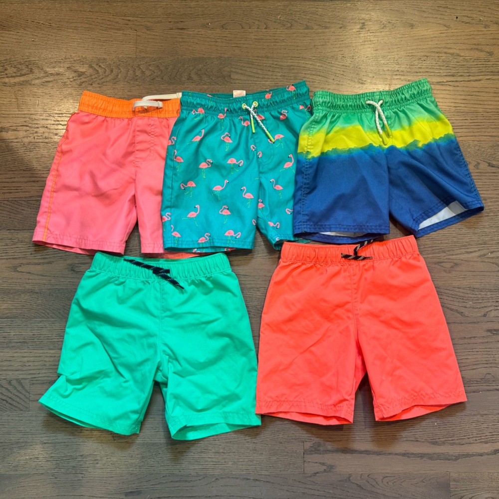 Boys Swim Trunk Bundle - 5T Cat and Jack and Old Navy